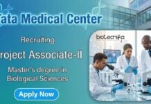 Biological Science Candidates Apply Now for Project Associate Post at TMC TMC Recruitment invites applications for Project Associate jobs at TTCRC Kolkata. Ideal for Candidates Seeking Biological Sciences Jobs