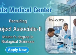 Biological Science Candidates Apply Now for Project Associate Post at TMC TMC Recruitment invites applications for Project Associate jobs at TTCRC Kolkata. Ideal for Candidates Seeking Biological Sciences Jobs