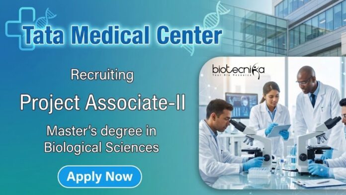 TMC TMC Recruitment invites applications for Project Associate jobs at TTCRC Kolkata. Ideal for Candidates Seeking Biological Sciences Jobs