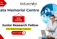 ACTREC junior research fellow jobs | biotech jobs | ACTREC jobs