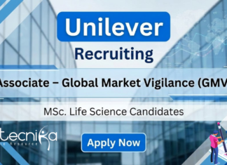 Unilever hiring for Freshers For Associate Job | Life Science Jobs Pharmacovigilance jobs at Unilever for life science graduates – GMV Associate role