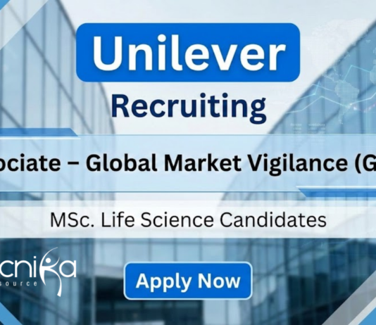 Pharmacovigilance jobs at Unilever for life science graduates – GMV Associate role