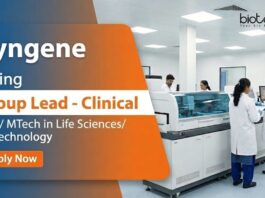 Syngene Hiring in Bengaluru – Apply Now for Biotech Jobs Apply for Group Lead Clinical Roles at Syngene. Explore Syngene Career Opportunities in Bengaluru Offering Biotech and Life Science Jobs.
