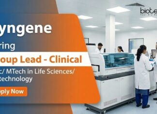 Syngene Hiring in Bengaluru – Apply Now for Biotech Jobs Apply for Group Lead Clinical Roles at Syngene. Explore Syngene Career Opportunities in Bengaluru Offering Biotech and Life Science Jobs.