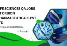 Life Sciences QA Jobs at OrBion Pharmaceuticals Pvt Ltd