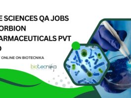 Life Sciences QA Jobs at OrBion Pharmaceuticals Pvt Ltd