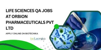 Life Sciences QA Jobs at OrBion Pharmaceuticals Pvt Ltd