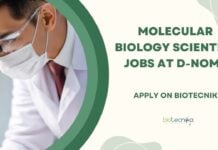 Molecular Biology Scientist Jobs at D-Nome, Apply on Biotecnika