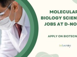 Molecular Biology Scientist Jobs at D-Nome, Apply on Biotecnika