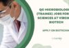 QC Microbiologist (Trainee) Jobs For Life Sciences at Virchow Biotech, Apply on Biotecnika