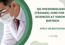 QC Microbiologist (Trainee) Jobs For Life Sciences at Virchow Biotech, Apply on Biotecnika