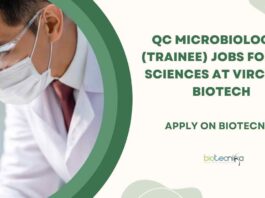 QC Microbiologist (Trainee) Jobs For Life Sciences at Virchow Biotech, Apply on Biotecnika