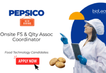 Quality Associate Jobs at PepsiCo. Btech or M.Sc. in Food Technology Candidates, Apply Now. Job Opportunity in Kosi, India