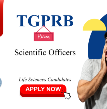 Scientific Officer in Forensic Science Laboratory at TGPRB. Salaries up to ₹1.24 Lakh/month. Life Sciences Candidates, Apply Now