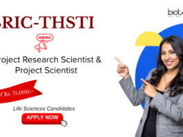 Research Jobs at BRIC-THSTI. Get A Salary Of Rs. 75,000/-. Project Scientist & Project Research Scientist Positions. Apply Now