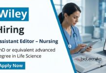 Life Science Job Opportunity at Wiley – Apply Now Explore Life Science Jobs at Wiley as an Assistant Editor. A rewarding Wiley Career Opportunity for Building a Strong Career in Life Science.
