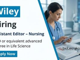 Life Science Job Opportunity at Wiley – Apply Now Explore Life Science Jobs at Wiley as an Assistant Editor. A rewarding Wiley Career Opportunity for Building a Strong Career in Life Science.