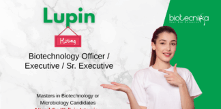 Biotechnology Jobs at Lupin. Microbiology & Biotechnology Candidates, Attend the Walk-in Interview. Job in Pune.