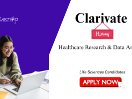 Research Analyst Jobs at Clarivate. Life Sciences Candidates, Apply Now for Healthcare Research & Data Analyst Role. Job in Bengaluru.