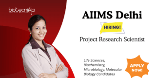 Research Scientist Jobs at AIIMS Delhi. Life Sciences, Biochemistry, Microbiology, Molecular Biology Candidates, Apply Now