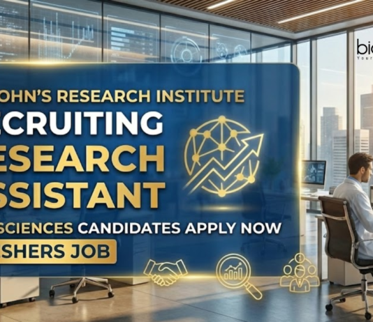 Research Assistant Job at St. John’s Research Institute. Biochemistry & Life Sciences Candidates, Apply Now.