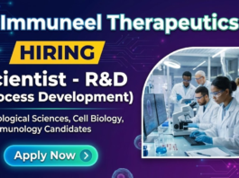 Research & Development Job at Immuneel Therapeutics. Biological Sciences & Cell Biology Candidates, Apply Now.