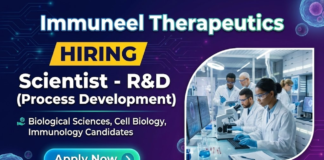 Research & Development Job at Immuneel Therapeutics. Biological Sciences & Cell Biology Candidates, Apply Now.