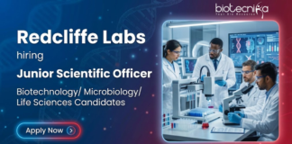 Junior Scientific Officer Job at Redcliffe Labs. Biotechnology, Microbiology, Life Sciences Candidates, Apply Now.