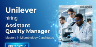 Quality Manager Job at Unilever. Microbiology Candidates, Apply Now. Assistant Quality Manager role at Unilever's Amli Factory.