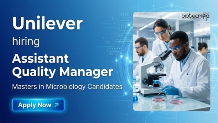 Quality Manager Job at Unilever. Microbiology Candidates, Apply Now. Assistant Quality Manager role at Unilever's Amli Factory.