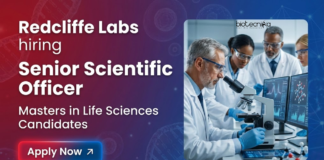 Biotechnology Job at Redcliffe Labs. Life Sciences Candiates, Apply Now For Senior Scientific Officer Role in Bengaluru.