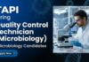 Quality Control Job at TAPI. Microbiology Candidates, Apply Now For Quality Control Technician (Microbiology) Role.