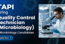 Quality Control Job at TAPI. Microbiology Candidates, Apply Now For Quality Control Technician (Microbiology) Role.