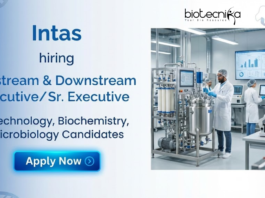 Executive Job at Intas Pharmaceuticals. Biotechnology Biochemistry, or Microbiology Candidates, Apply Now.