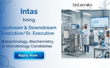 Executive Job at Intas Pharmaceuticals. Biotechnology Biochemistry, or Microbiology Candidates, Apply Now.