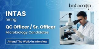 Quality Control Job at Intas Pharmaceuticals. BSc or MSc in Microbiology Candidates, Attend The Walk-in Interview.
