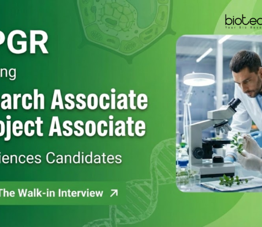 Research Associate Job at NIPGR. Plant Genome Research on Climate-Resilient Crops. Life Sciences Candidates, Attend The Walk-in Interview.