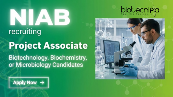 Project Associate Job at National Institute of Animal Biotechnology, Hyderabad. Life Sciences Candidates, Apply Now.