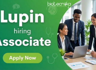 Associate Job at Lupin. Experience in Pharma warehouse, GMP, and SAP MM required. Apply Now for this job in Aurangabad.