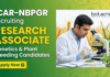 Research Associate Job at Indian Council of Agricultural Research -NBPGR. Genetics & Plant Breeding Candidates, Apply Now.