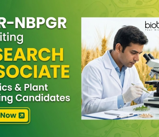 Research Associate Job at Indian Council of Agricultural Research -NBPGR. Genetics & Plant Breeding Candidates, Apply Now.