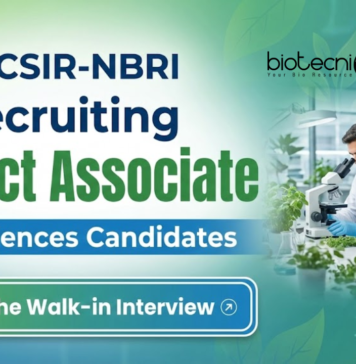 Project Associate Job at CSIR-NBRI. Life Sciences Candidates, Attend The Walk-In Interview. Genome Editing & Medicinal Plants.