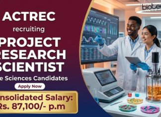 Research Job at ACTREC. Get a Salary of Rs. 87,100/- pm For Project Research Scientist Position. Attend The Walk-in Interview.
