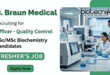 Quality Control Jobs | Officer – QC at B. Braun Medical India | Life Sciences Job Quality Control jobs at B. Braun Medical India for life sciences and biochemistry graduates