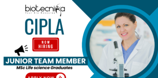 Quality Control Jobs at Cipla – Junior Team Member QC Cipla quality control jobs for life science graduates – Junior QC role