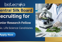 Govt Research Jobs at Central Silk Board | Junior Research Fellow Jobs | Life Science Jobs Research jobs Junior Research Fellow jobs life sciences jobs Central Silk Board Bangalore