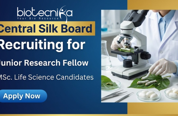 Research jobs Junior Research Fellow jobs life sciences jobs Central Silk Board Bangalore