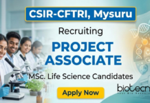 CSIR-CFTRI Recruitment for Project Associate Jobs | Life Science Jobs Project Associate Jobs at CSIR-CFTRI under CSIR Recruitment for Life Science Graduates