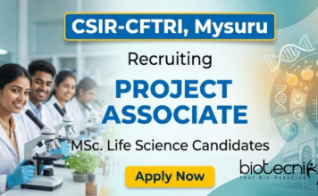 CSIR-CFTRI Recruitment for Project Associate Jobs | Life Science Jobs Project Associate Jobs at CSIR-CFTRI under CSIR Recruitment for Life Science Graduates