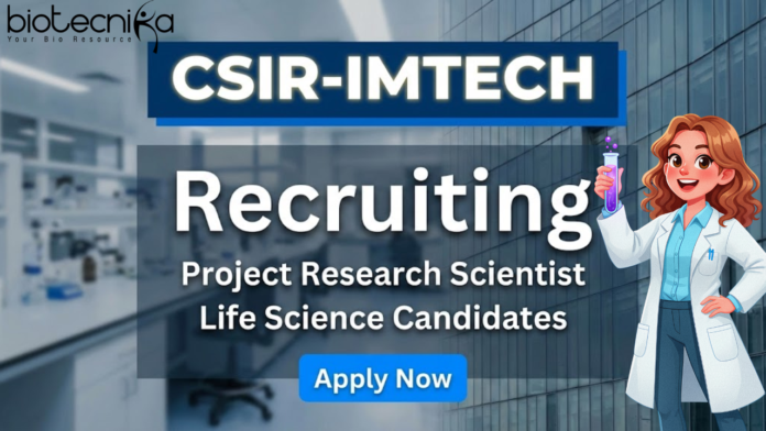 csir-imtech Research jobs at CSIR IMTECH Chandigarh for life science graduates